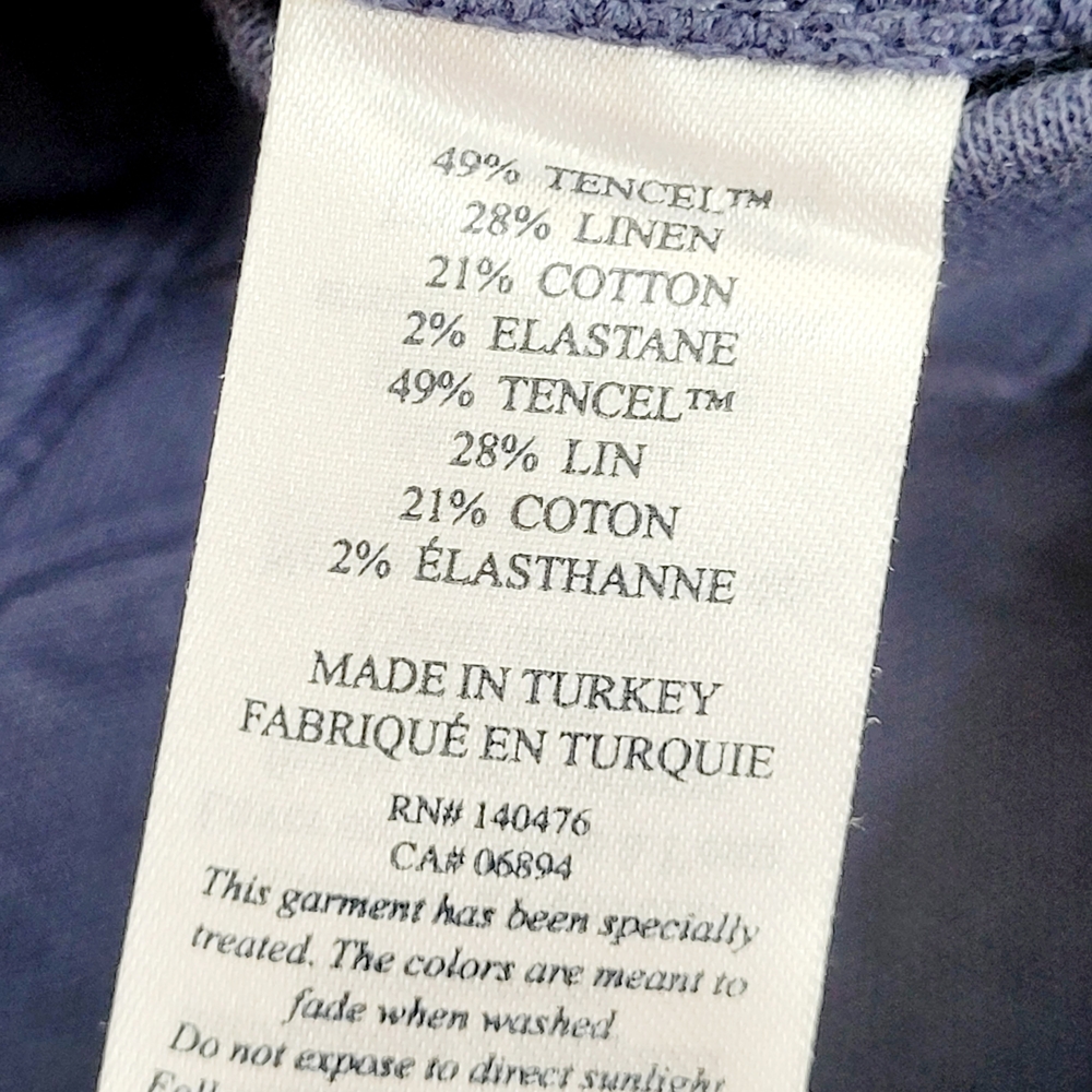 FAHERTY Arlie Day Shorts Faded Navy Linen Blend Large - Picture 9 of 12
